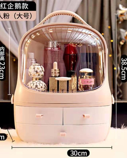 Elegant Makeup and Jewelry Storage Solution with Spacious Organization Compartments