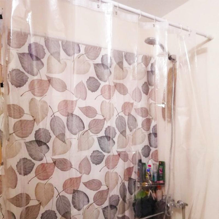 Botanica Deluxe Clear Waterproof Shower Curtain Liner Set - Upgrade Your Bathroom Experience