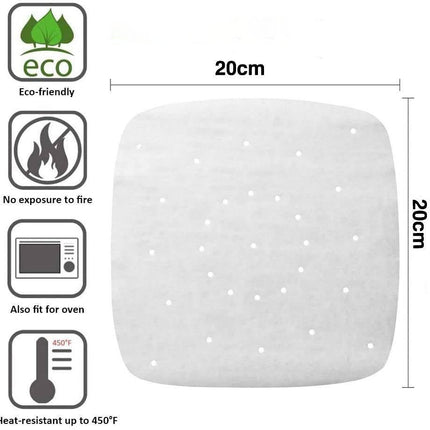 Sustainable 100-Count 9-Inch Square Air Fryer Parchment Liners