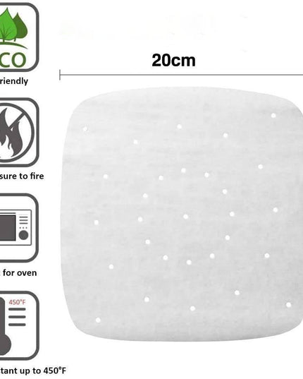 Sustainable 100-Count 9-Inch Square Air Fryer Parchment Liners