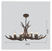 Opulent Handcrafted Resin Chandelier Lamp with Deer Antler Design