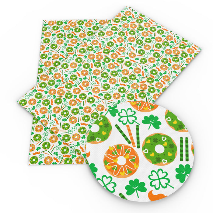 Lucky Charms St. Patrick's Print Faux Leather DIY Hair Bow Crafting Sheet - Craft with Magic