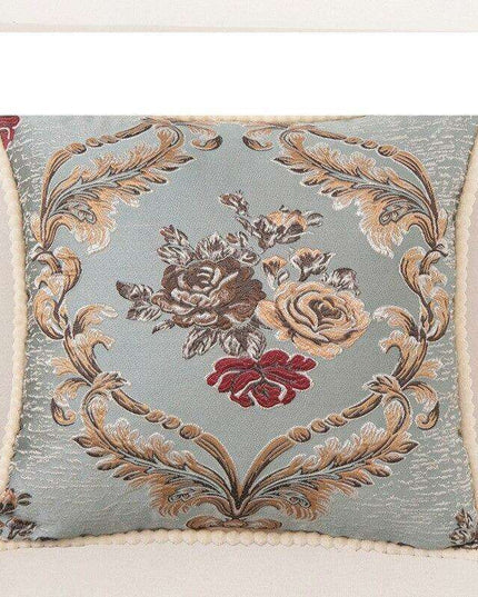 Elegant Handmade Beaded Jacquard Pillow Cover - Stylish Home Decor Accent 48x48cm