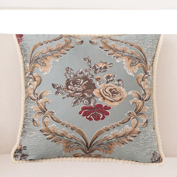 Elegant Handcrafted Beaded Jacquard Pillow Cover - Premium Home Decor Accent 48x48cm