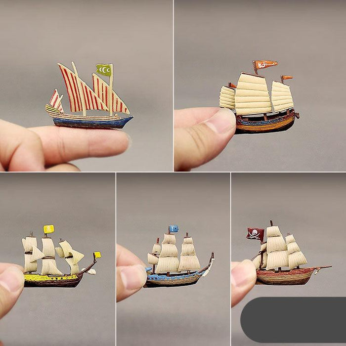 Oceanic Charm: Vintage Sailboat Model Figurine