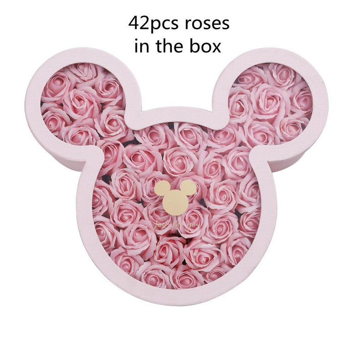 Everlasting Rose Soap Flower Heart Box
