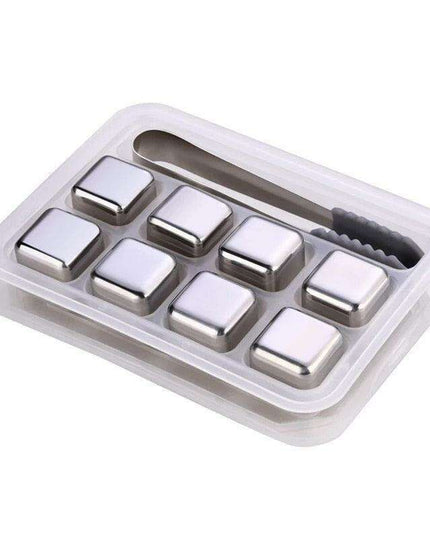 Luxury Golden Dice-Shaped Stainless Steel Chilling Stones for Beverages and Whiskey