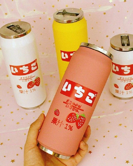 Stylish Stainless Steel Insulated Water Bottle with Colorful Straw - 350ml & 500ml Options