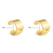 Gold Plated Stainless Steel Ear Cuffs for Stylish Non-Pierced Ears