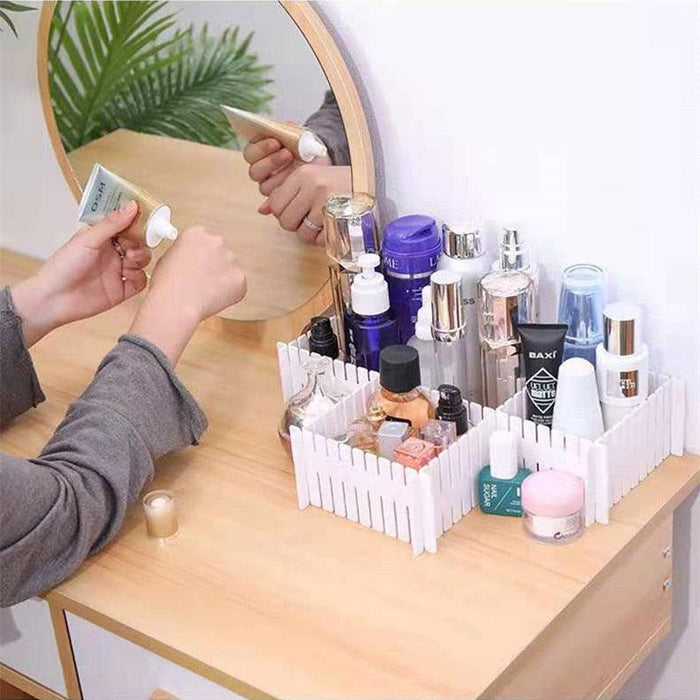 Sophisticated Plastic Drawer Organizer Set - Chic Home Storage Solution