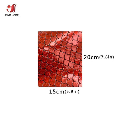 Enchanted Holographic Mermaid Scale PU Faux Leather for Creative DIY Crafts