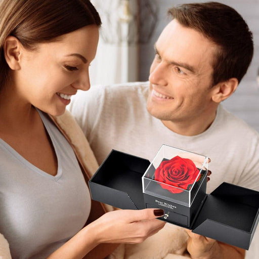 Eternal Rose Jewelry Box - Romantic Gift of Everlasting Love
