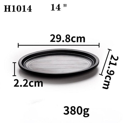 Sleek Black Melamine Dining Set - Elevate Your Table Experience