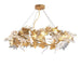 Luxurious Handcrafted Glass Chandelier with Copper Finish