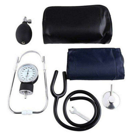Home Blood Pressure Monitoring Set with Stethoscope and Adjustable Nylon Cuff