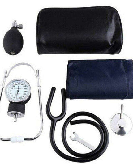 Home Blood Pressure Monitoring Set with Stethoscope and Adjustable Nylon Cuff