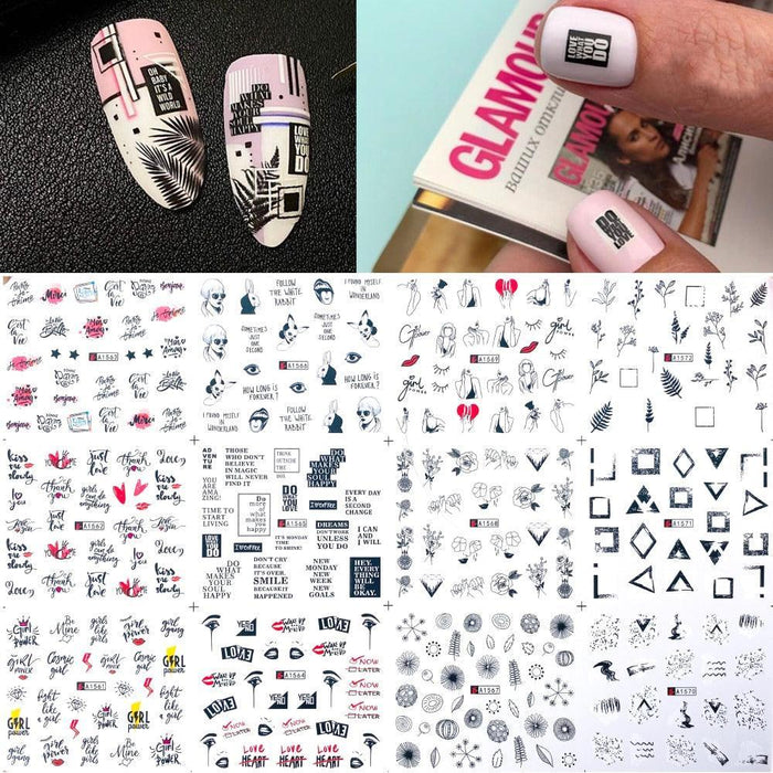 Winter Wonderland Russian Nail Art Decals