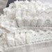 Elegant Lace Linen Pillowcase - Luxurious Ruffled French Linen Bedding with Eyelet Embroidery