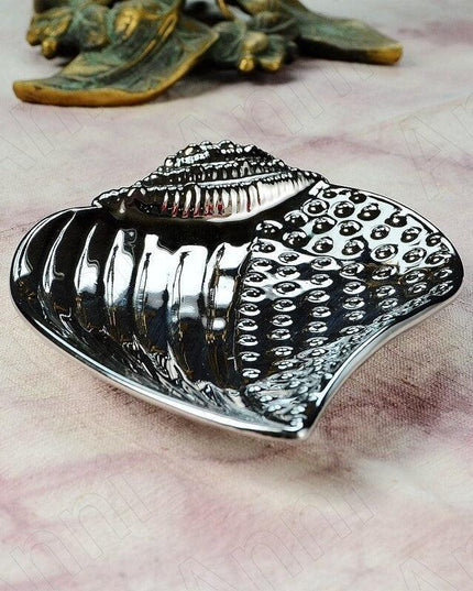 Chic Nordic Silver-Plated Ceramic Snack Dish