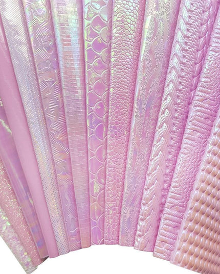 Glamorous Pink Glitter Faux Leather Craft Sheets - Perfect for Stunning Projects