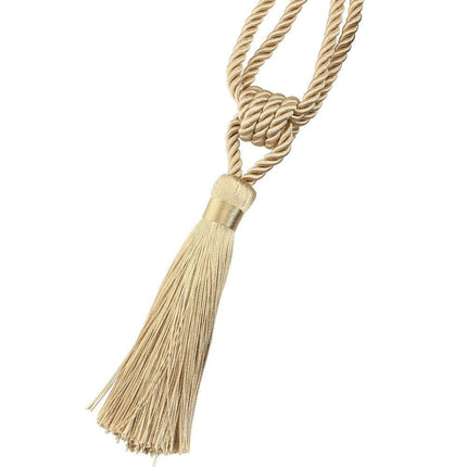 Luxurious Handmade Gold Tassel Curtain Tieback for Elegant Home Styling