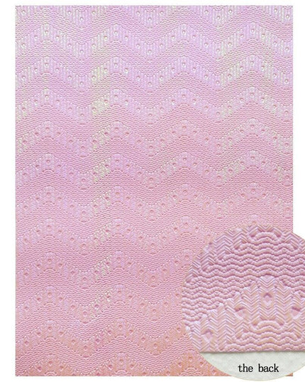 Sparkling Pink Holographic Heart Glitter Fabric - Premium Crafting Delight