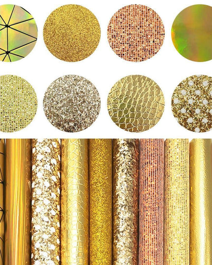 Chic Blossom Glitter Fabric Set: Luxe Materials for Stylish DIY Creations