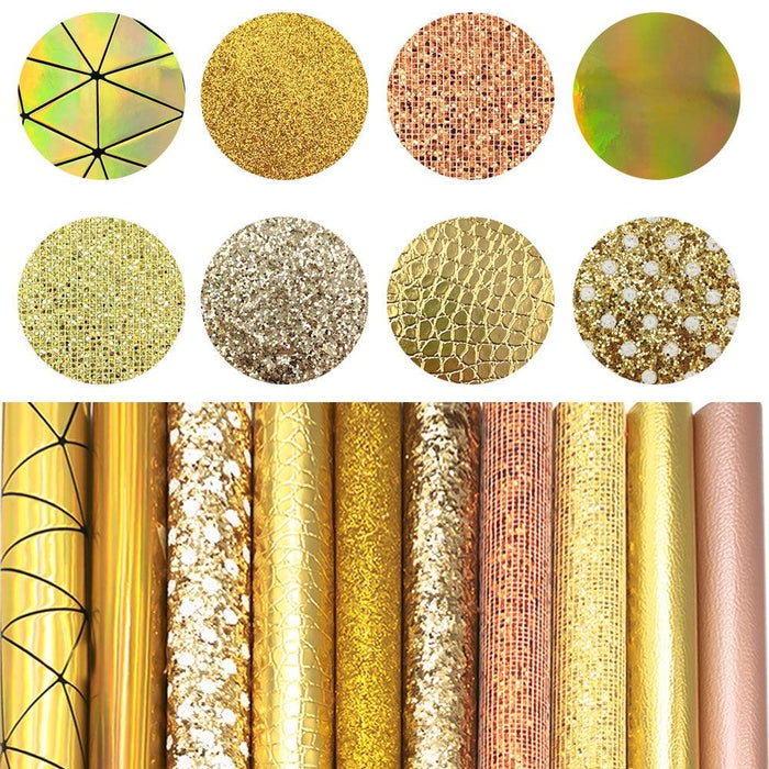 Elegant Floral Glitter Fabric Kit: Sparkling Material for Chic DIY Projects