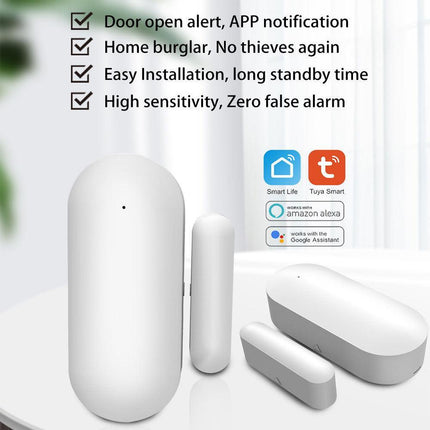 WiFi Door Sensor for Smart Homes - Voice Control Compatible with Alexa & Google Assistant