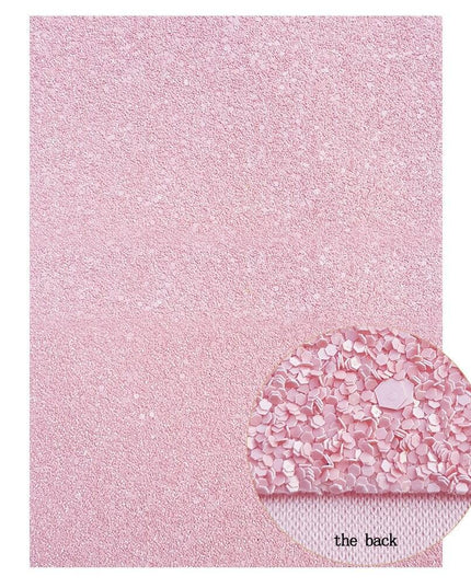 Sparkling Pink Holographic Heart Glitter Fabric - Premium Crafting Delight