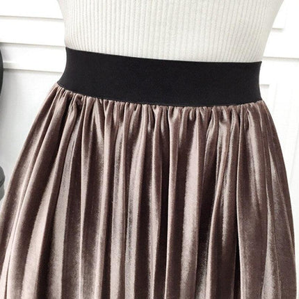 Chic Black Vintage A-Line Midi Skirt - Must-Have Winter Wardrobe Essential