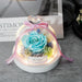 Enchanted Rose Glass Dome with Twinkling Lights