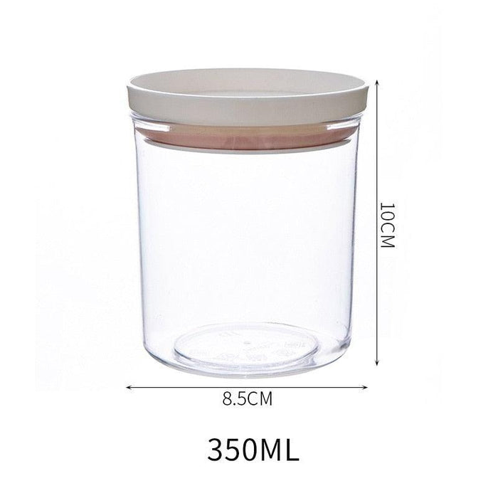Fresh Food Storage Solution: Transparent Sealed Lid Kitchen Jar