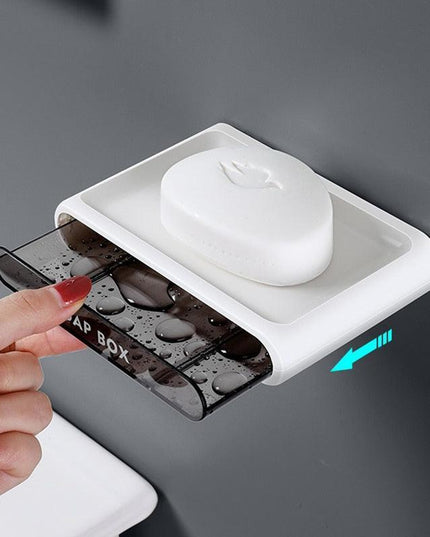 Wall-Mounted Soap and Sponge Organizer with Efficient Water Drainage for Kitchen and Bathroom