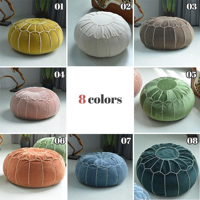 Creative Velvet Moroccan Pouf Footstool in Candy Colors - Comfortable and Stylish