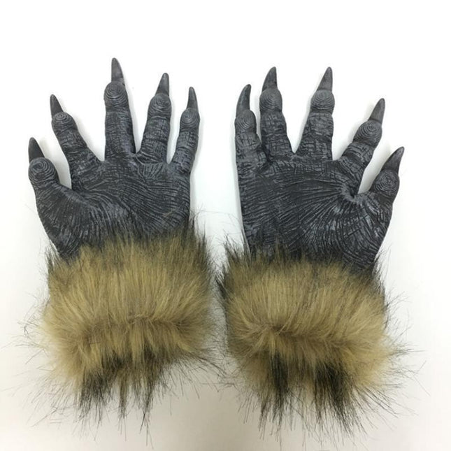 Ultimate Werewolf Costume Kit: Realistic PVC Mask and Gloves for a Spine-Chilling Halloween Experience
