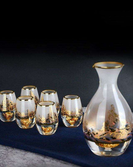 Opulent Asian Elegance - Golden Foil Wine Set Experience