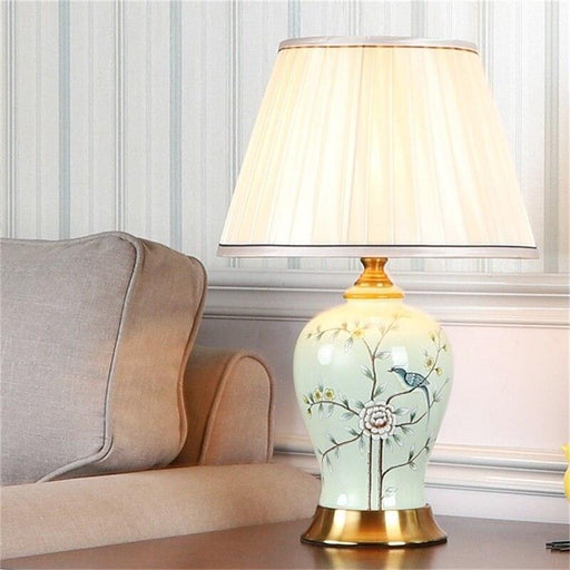 Ceramic Table Lamps-Lighting & Ceiling Fans›Lamps, Bases & Shades›Table Lamps-Très Elite-A button switch-EU plug-Très Elite