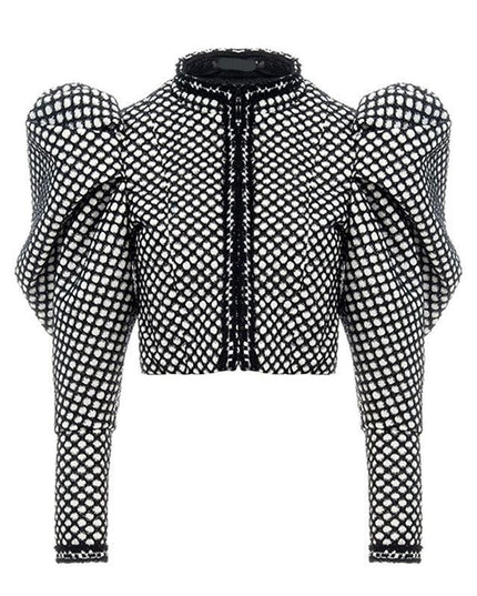 Elegant Plaid Ruched Coat: A Fashion Statement for the Discerning Trendsetter