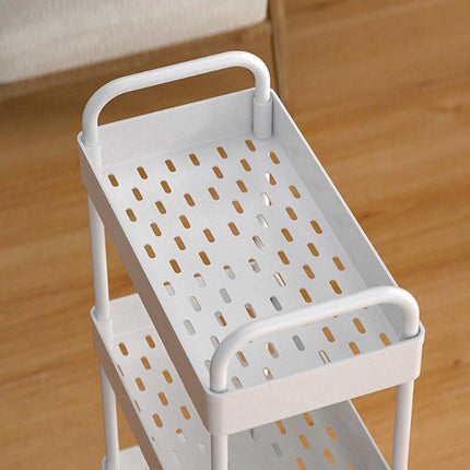 Sleek Mobile Rolling Storage Cart with Innovative Millive Wheel Design - Smart Shelving Solution