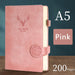 Retro Planner A5 Journal Notebook - Soft Leather Diary, 200 Pages
