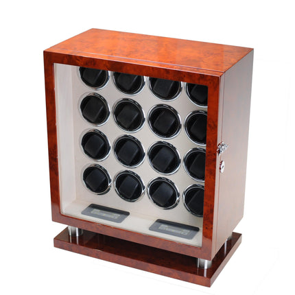 Luxurious Wooden Watch Winder Set for Timepiece Preservation