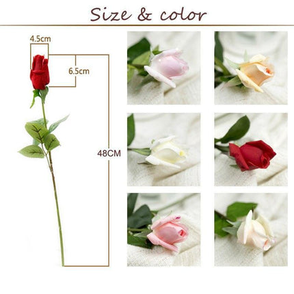Lifelike Artificial Rose Stem Collection for Elegant Home and Wedding Decor