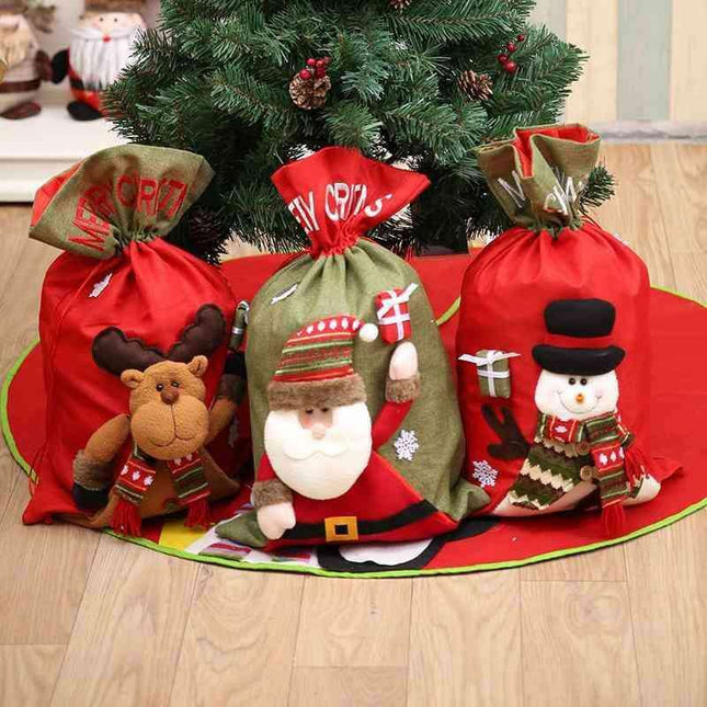 Holiday Drawstring Gift Bag