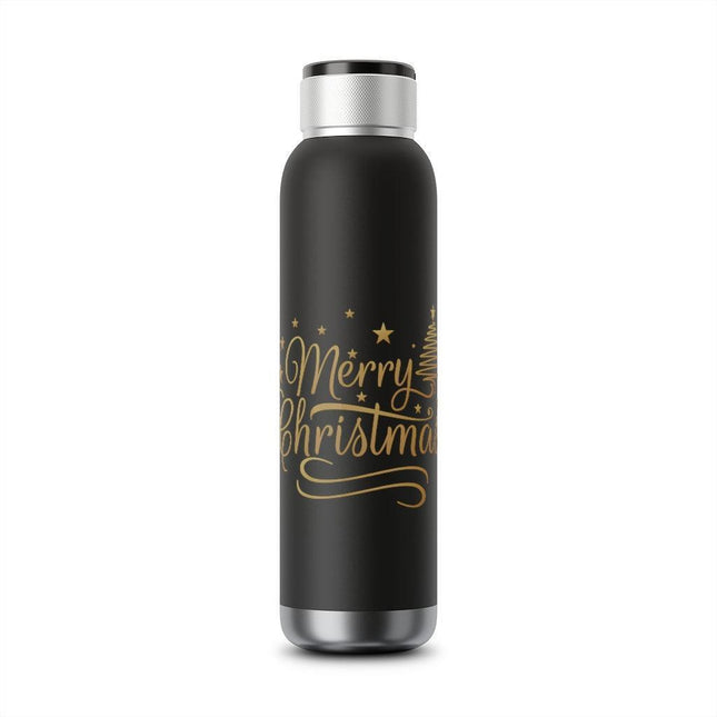 Holiday Harmony: Bluetooth Speaker & Insulated Bottle with LED Lights - 22oz Music & Hydration Companion