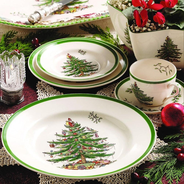 Holiday Spirit Ceramic Dinner Plates - Set of 4