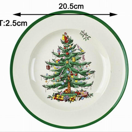 Holiday Spirit Ceramic Dinner Plates - Set of 4 - Très Elite