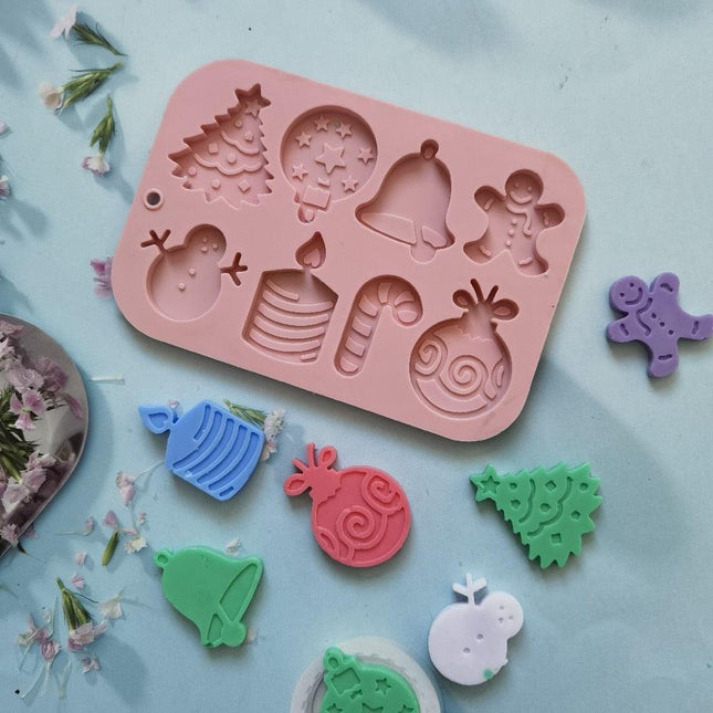 Holiday Spirit Silicone Mold Set for Creative Christmas Baking