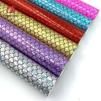 Holographic Mermaid Faux Leather - Ultimate DIY Essential for Creators - Très Elite