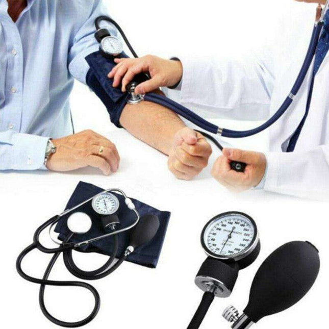 Home Blood Pressure Monitoring Set with Stethoscope and Adjustable Nylon Cuff